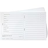 Hairstylist Essentials: Client Record Book - Hair Stylist Profile Cards, 5x8 Inch, 50 Pack, Premium Card Stock for Salon Client Information, Fits Standard Index Card Boxes, White