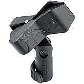 Hercules Quik-N-Ez Mic Clip | Rubber-Lined Grip