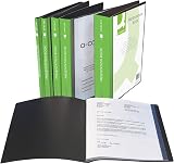 Q-Connect Display Book A4 20 Pockets Front Cover Pocket Black Pack 4 view 4