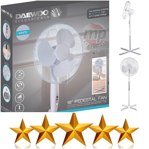 16 Inch Pedestal Standing Fan Oscillating Pedestal Fan With 3 Speeds And Adjustable Height Copper 9