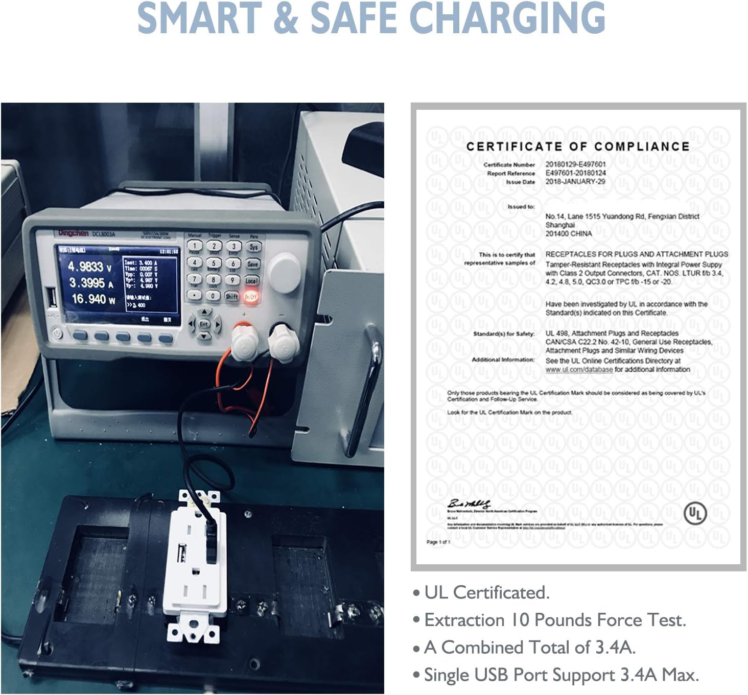 USB Outlets Receptacles, GUKIBO 10 Pack 3.4A USB Wall Outlets 15A Tamper Resistant Duplex Receptacle 125V Electrical Outlets with USB Ports - - 