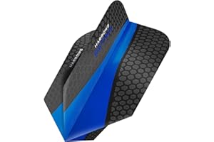 DARTS CORNER Harrows Retina | Premium Extra Strong 100 Micron Dart Flights in Slim Shape, 5 Sets of 3 Flights, 15 Flights In Total, Blue