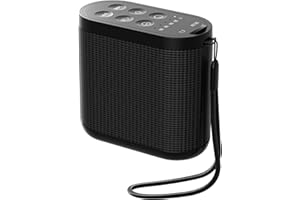 WELLDIEA White Noise Machine, Portable Sleep Sound Machine, 21 Sleep Music, Timer, Memory Function, Type-C Rechargeable for Home Office Travel Gift, Suitable for Everyone(Black)