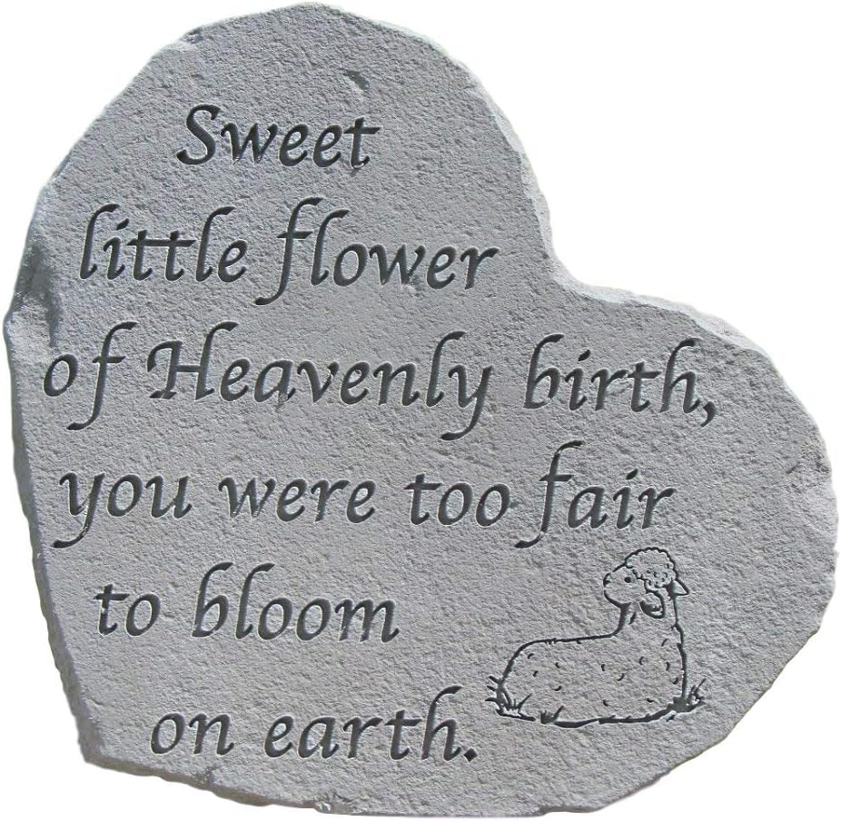 Kay BerryIreland Heart Small Sweet Little Flower- Great Thoughts Garden Accents Graveside Memorial Plaques Grave Marker Ornament