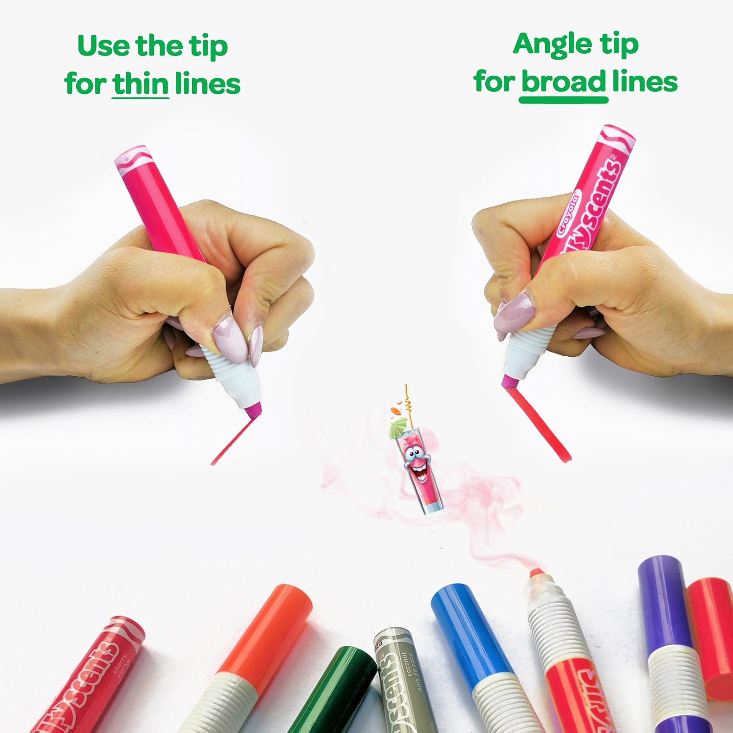 Crayola Silly Scents Scented Markers, Washable Markers, Boys & Girls Stocking Stuffers, 12 Count: Office Products
