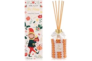 Airkeep Reed Diffuser Set 3.38 fl oz, Christmas Cookie Scented Diffuser with Sticks, Home Fragrance Christmas Decor & Gift Set for Living Room, Bedroom, or Office