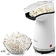 Nostalgia 16 Cup Hot Air Popcorn Maker | Makes Hot, Healthy Popcorn, No Oil Needed | Measuring Cap for Kernels Included | Stainless Steel |White