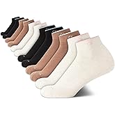 Calvin Klein Womens Quarter Socks - 12 Pack Breathable Cushioned Athletic Ankle Socks for Women for Running and Workout