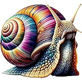 2 pcs Colorful Snail Funny Car Bumper Sticker,5 Inch Vinyl Decal, Waterproof,Die-Cut for Cars,Windows,Laptops