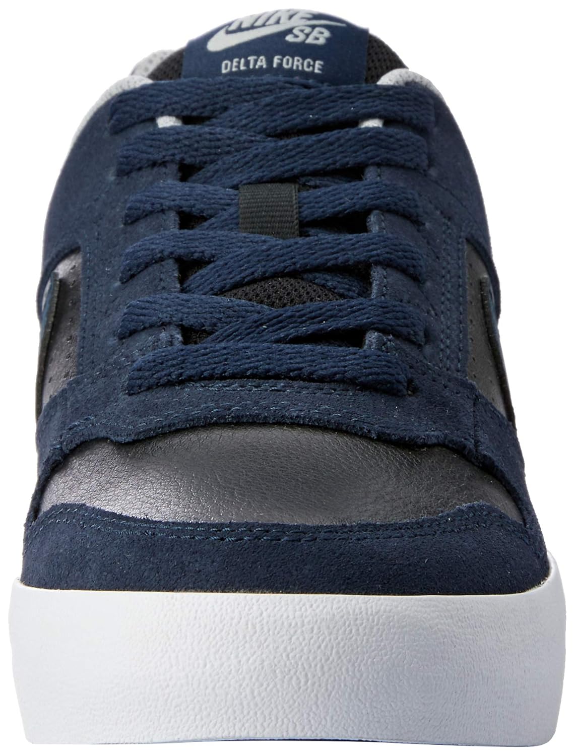 nike sb delta force white & navy skate shoes