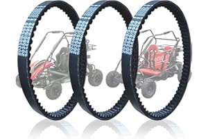 QYMOTO 3pcs 30 Series Go Kart Drive Belt 203589 for Coleman KT196 Go Cart CVT Torque Converter Belt Fits CK196-T,Manco 5959, Comet 203589 Asymmetrical Belt Murray 12-8487