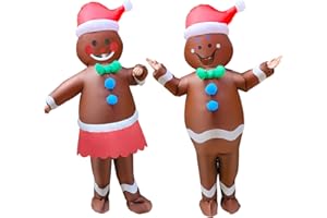 EEkiiqi 2 Packs Funny Christmas Inflatable Costume Cosplay Air Blow-up Suit Outfit for Adult/Halloween/Carnival/Parties