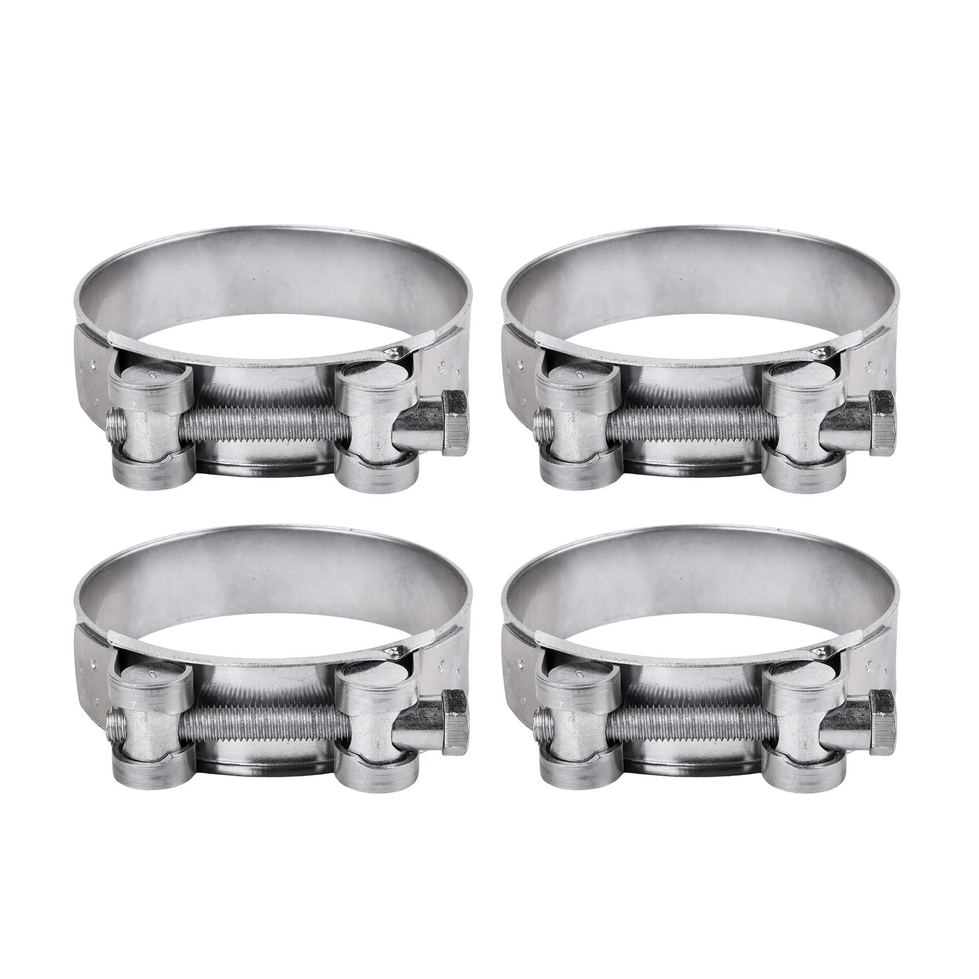 (Pack of 4 pcs) Pipe 74-79 mm Strong Reinforced Pipe Clamps Tube Hose Fasteners (4)