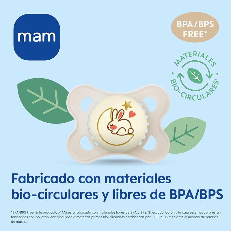 Chupeta Original para Recém-Nascidos 0-2 Meses, Dia e Noite, 4 peças