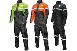 Nelson-Rigg SR-6000-HVY-02-MD Stormrider Rain Suit (Black/High Visibility Yellow, Medium)
