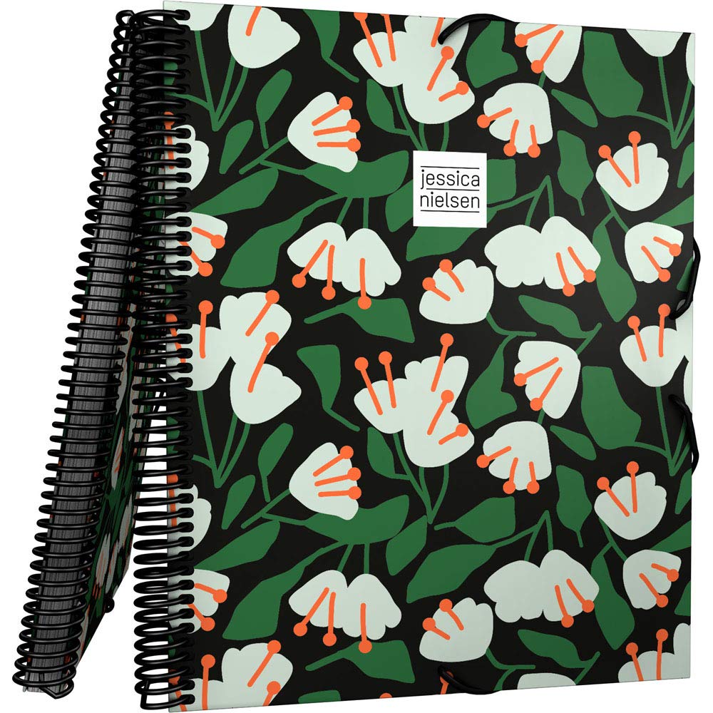 Grafoplás Jessica Nielsen 39822155 A4 Spiral Folder with Elastic Elastic Closure, Bells
