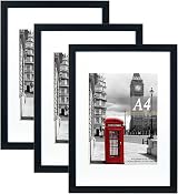 Scholar Tree A4 Picture Frame Set of 3 with Mounts Freestanding Wall Mountable