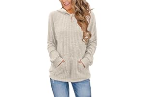 Bosmeer Womens Long Sleeve Shirts Kangaroo Pocket Fashion Hoodies Fall Pullover Sweatshirts