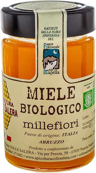 Miele Biologico Di Millefiori Italiano Non Pastorizzato Apicoltura Colle Salera 250 Gr Amazon It Alimentari E Cura Della Casa