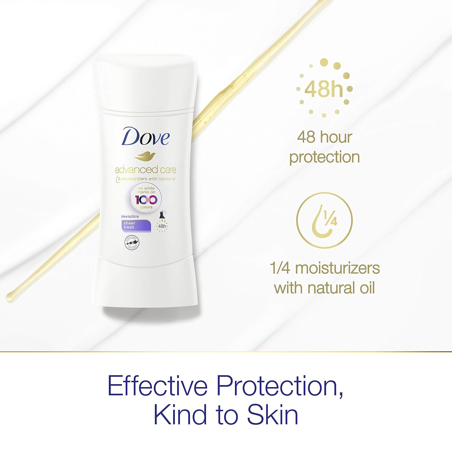 Dove Invisible Stick Antiperspirant Deodorant Sheer Fresh 2.6 oz : Beauty