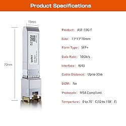 ipolex 10G SFP+ RJ45 Copper Transceiver, 10GBase-T