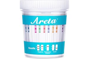 Areta Multi-Drug Test Cup: 14 Panel at Home Drug Test Kit, Testing 14 Drugs BUP,THC,OPI 2000, AMP,BAR,BZO,COC,MET,MDMA,MTD,OXY,PCP,PPX,TCA-#ACDOA-1144-5 Pack