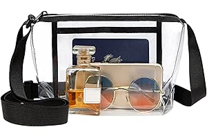 KUI WAN Clear Purse,Clear Bag Stadium Approved with Inner Pocket and Adjustable Strap for Concerts and Sports Event Clear Bag