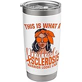 MS Warrior Women Fighter Awareness Multiple Sclerosis Stainless Steel Insulated Tumbler