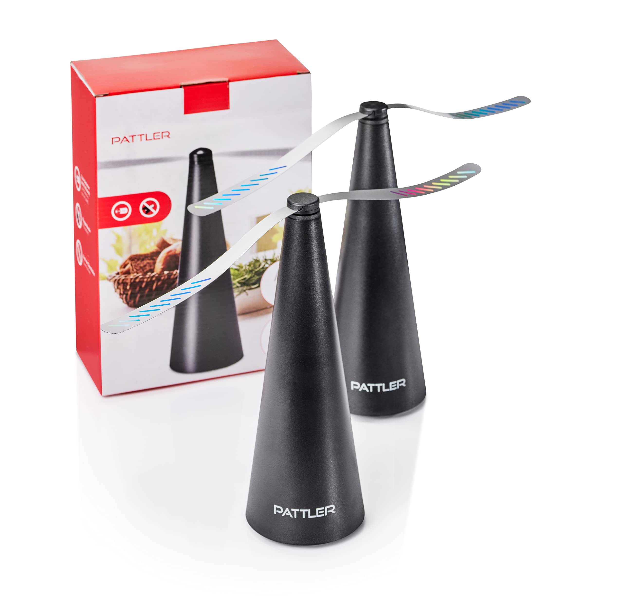 Pattler Indoor and Outdoor Fly Repellent for Table Insect Repellent (2, Black)