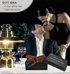 KEMISANT Men Belt-Genuine Leather Belt for Men