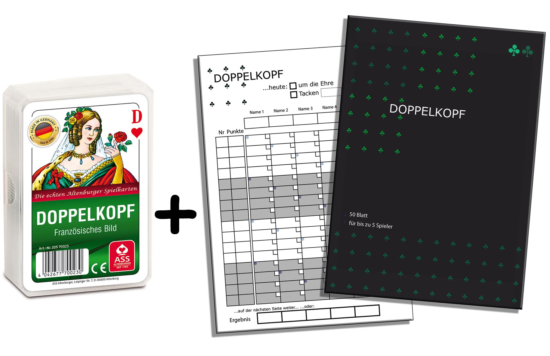 Double Head Block, Double Head Game Block and Card Deck, Set of 2, White, Party Game Gift Set for Double Head Round