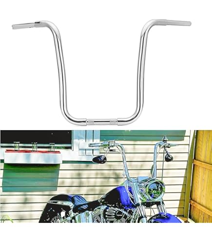 Amazon.com: HTTMT- 10''Gloss Black Chizeled Z-Bar Ape Hanger