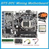 Lodokdre B75 BTC Mining Motherboard 12 PCIe LGA1155 MSATA 128G DDR3 8GB 1600MHz view 2