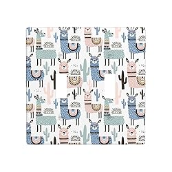 Moslion Blue Pink Green Llama 2-Gang Toggle Wall