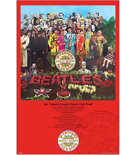 Amazon.com: The Beatles Poster Sgt Pepper Band Logo Textile Flag