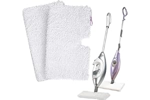 MAGICMOPS 2 Pack Microfiber Steam Pocket Mop Pads Compatible for Shark Rectangle Mop Head S3500 Series ,S3501 ,S3601 ,S3550 ,S3901 ,S3801 ,SE450 ,S3801CO, S3601D ,SE450, Model # P119W,Machine Washable, Reusable
