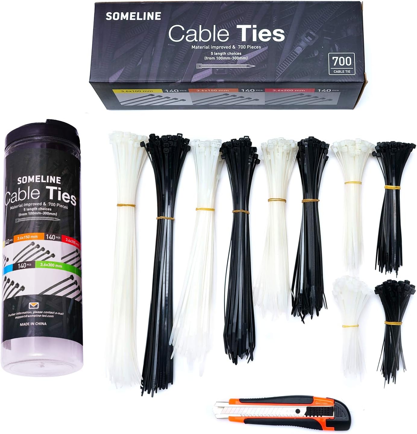 Zip Ties Electrical Cable Ties Nylon Tie Wraps SOMELINE High Quality