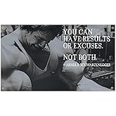 Arnold Schwar-zenegger You Can Have Results Or Excuses Not Both Banner Flag 3x5Feet College Dorm Frat Home Living Room Dorm Decor
