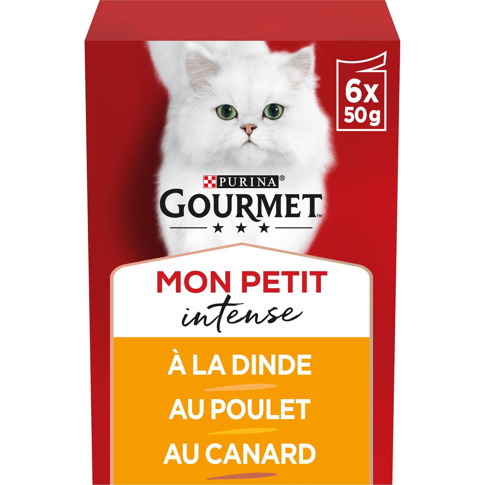 Gourmet Mon Petit meals for adult cats flavor selectable ( 6x50g - pack of 8 )