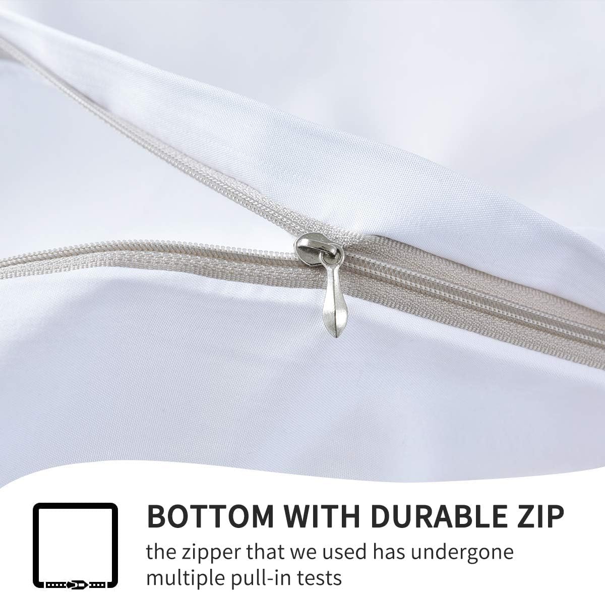 RUIKASI Super King Duvet Cover Sets Bedding Set, White Duvet Set Superking Bed Set including Zip - Image 5