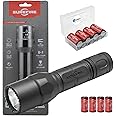 Sure Fire G2X LE Compact LED Flashlight 600 Lumen EDC Tactical Light, Black Bundle with 4 Extra CR123A Batteries and a Lightjunction Battery Pack (Made in USA)