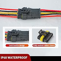 Nilight 220PCS 5 Pin Electrical Connector ‎Plug