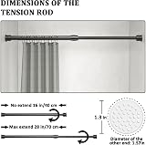 QILERR Small Tension Curtain Rods 40-70cm Black Heavy Duty Spring Rods view 5