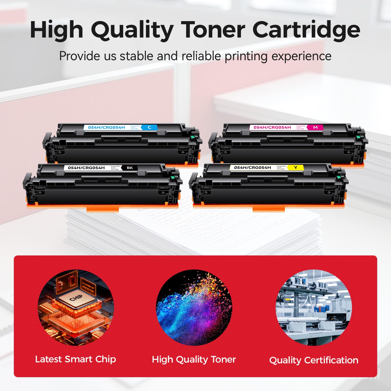 054H Toner Cartridge Set 4-Pack High Yield