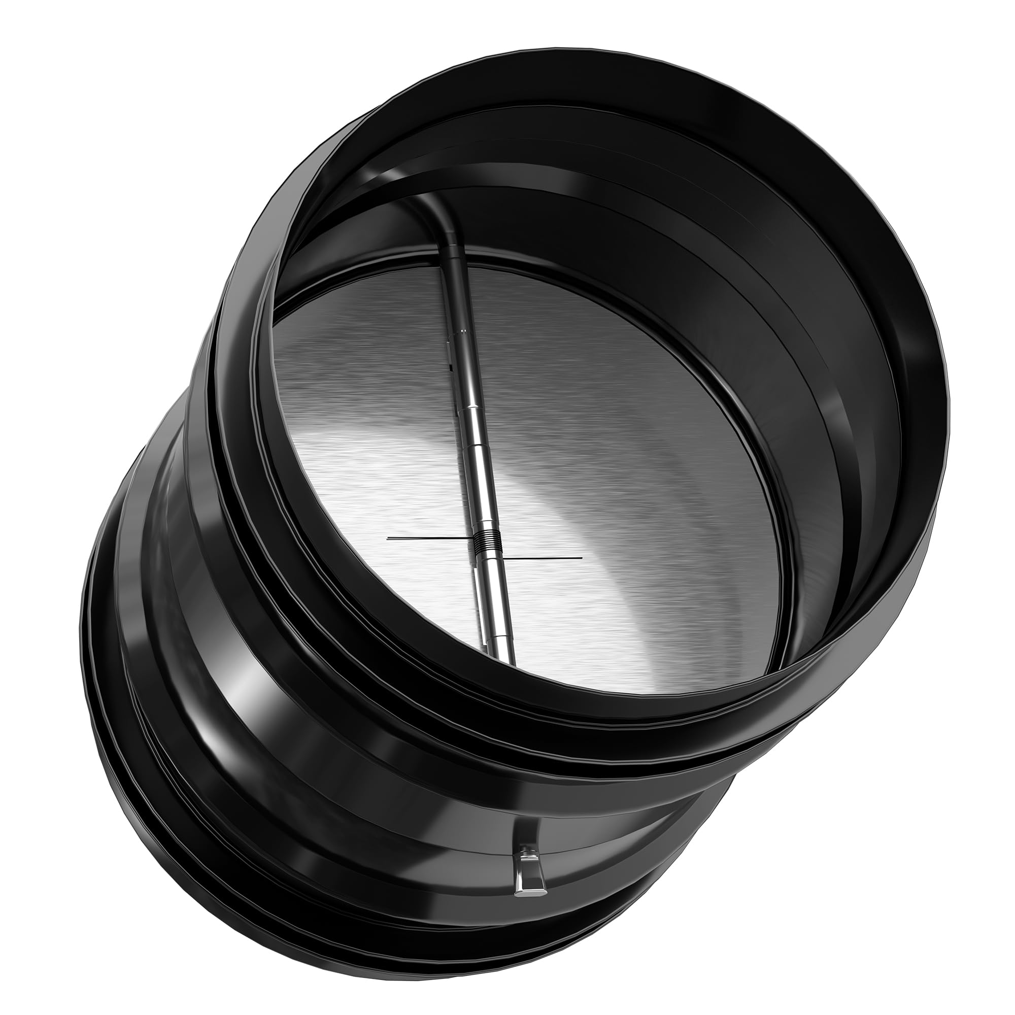 Photo 1 of 4" Backdraft Damper, One-Way Airflow Duct Insert with Spring-Loaded Aluminum Blades, for HVAC Exhaust Fans and Range Hood Ventilation Systems