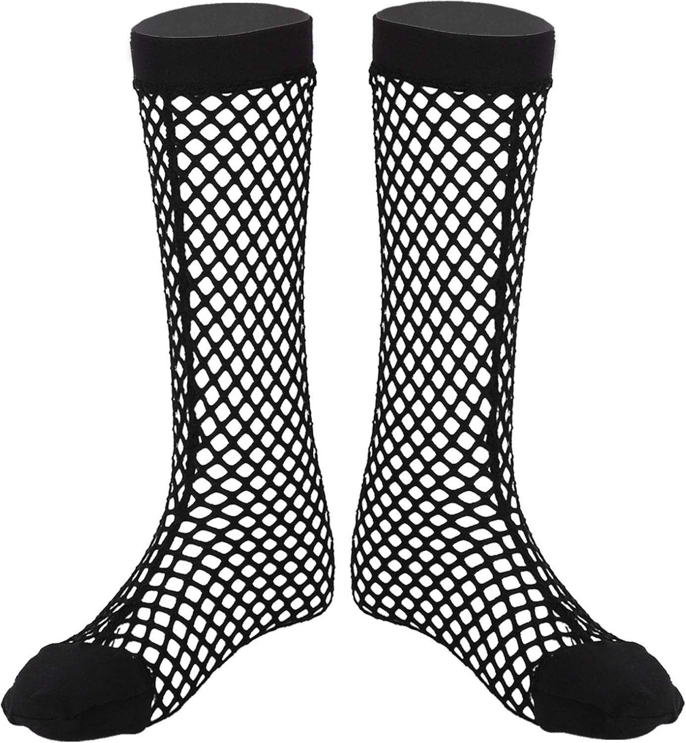 iixpin 1 Pair Men's Fashion Calf Length Socks See Through Net