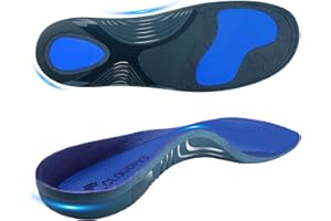 Cloudflo Plantar Fasciitis Insoles for Men Women,High Arch Support for Pain Relief,Shoe Inserts Orthotic for Flat Feet,Work Boot Insoles for Shock Absorbing Inserts (Fit for Standing All Day) DB-XL
