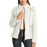 Bellivera Women's Stand Collar Lightweight Quilted Puffer Jacket Padded Zip Coat for Spring and Winter
