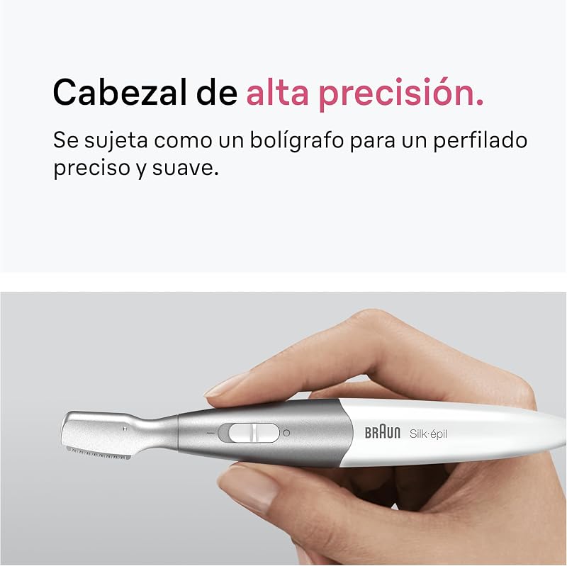 Silk·épil Recortadora para La Zona del Bikini Y Cejas, FG1105, Rosa
