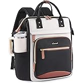 LOVEVOOK Laptop Backpack for Women Work Bag with Large Capacity Cup Side Pocket, 15.6 Inch Waterproof Computer Backpacks Purse, College Bookbag for School, Business, Teacher, Travel